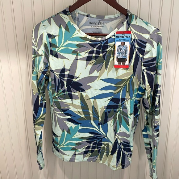 NWT Hang Ten top UVF 50+, quick dry and zippered picket - Picture 1 of 9